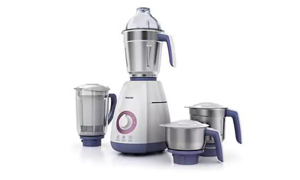Philips Mixer Grinder 750 Watts 4 Jar HL7701/01 Elegant Lavender and White