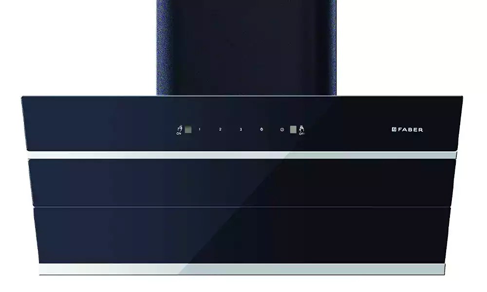 Faber Wall Mounted Chimney 90cm 1350m³/hr Zenith FL SC AC BK Black