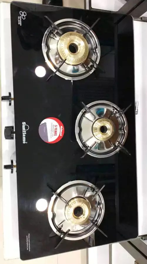 Sunflame Gas Stove 3 Burner GT Prime 3B BK Black