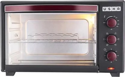 Usha Oven, Toaster & Griller W 25 Liters Convection 25RC79 N Wine & Black
