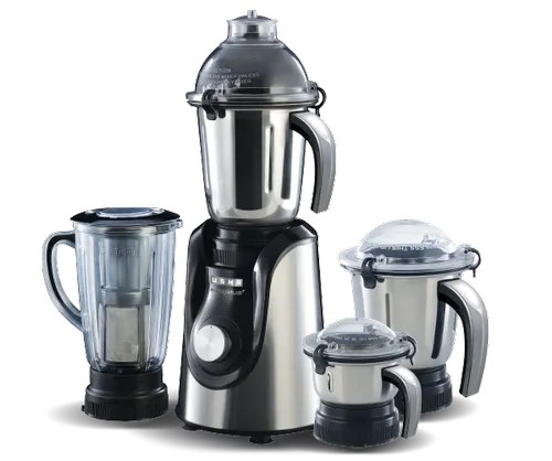 Usha Mixer Grinder 800 Watts 4 Jar Maximus Plus Black SS Finish