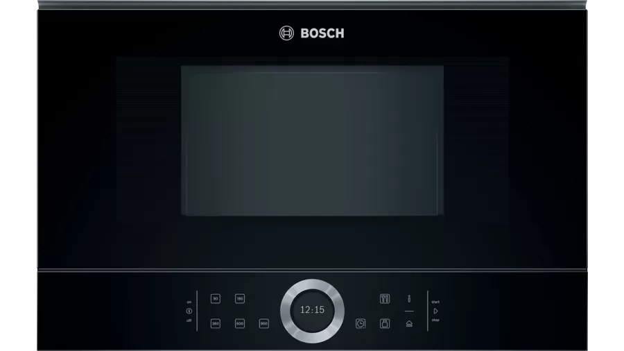 Bosch Built In Microwave 21 Litre Series 8 BFL634GB1I Black