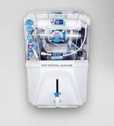 Kent Water Purifier RO 11 Litre Crystal Plus Alkaline RO +UV +UF+TDS + Alkaline +UV (ZWW) 111122 White