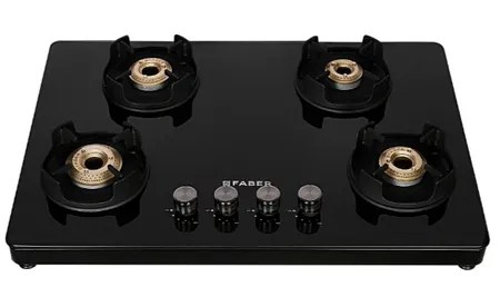 Faber Gas Stove 4 Burner NiOS DLX 754 BB BK Black