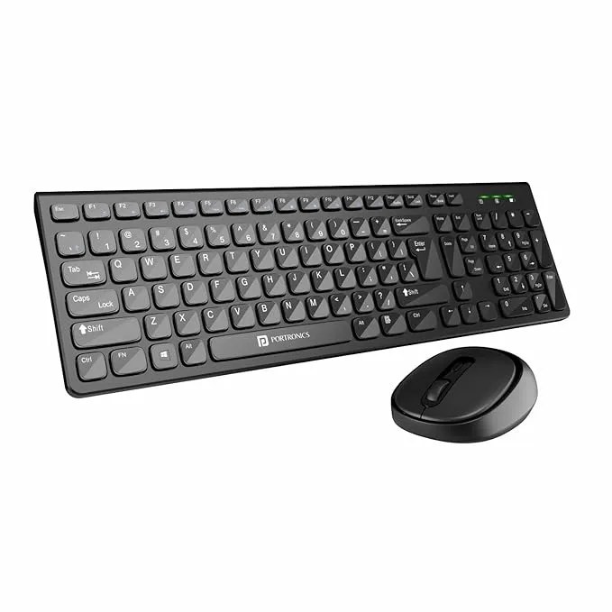 Portronics Wireless Keyboard & Mouse Combo Key 7 Combo POR 1933 Black