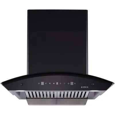 Elica Wall Mounted Chimney 60cm 1350m³/hr BFCG 600 HAC LTW MS NERO Auto Clean Black