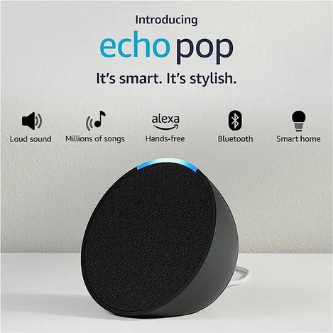 Amazon Bluetooth Speaker Echo Pop Black