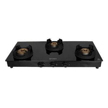 Faber Gas Stove 77cm 3 Burner Onyx 3BB BK CI