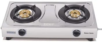 Usha Gas Stove 2 Burner Maxus GS2 001 Stainless Steel Silver