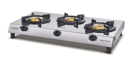 Usha Gas Stove 3 Burner Maxus GS3 001 Stainless Steel Silver