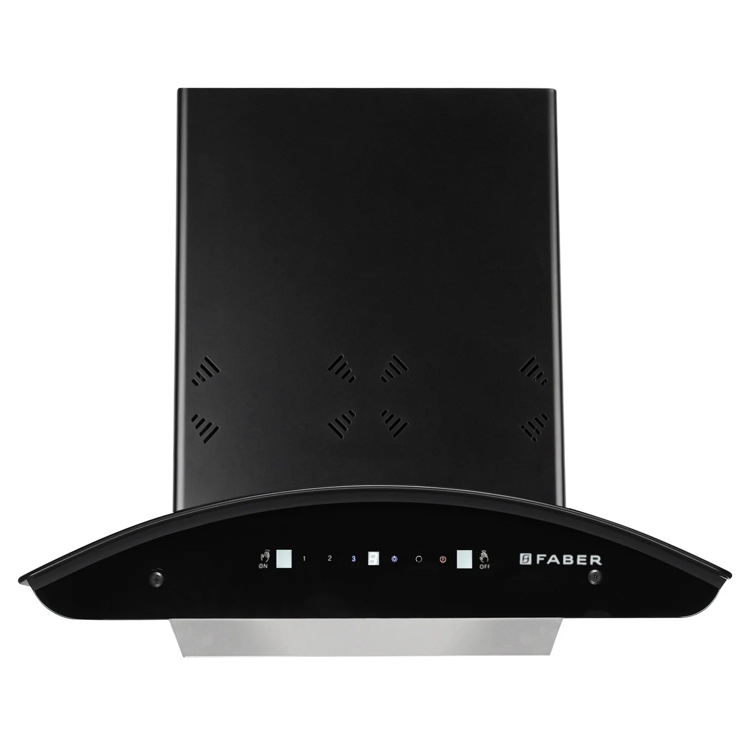 Faber Wall Mounted Chimney 60cm 1400 m3/hr ELLORA 3D IN HC SC BF BK 60 with Remote Black