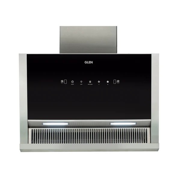 Glen Wall Mounted Chimney 60cm 1200m³/h GL 6072 SX FL With MS Auto Clean Black