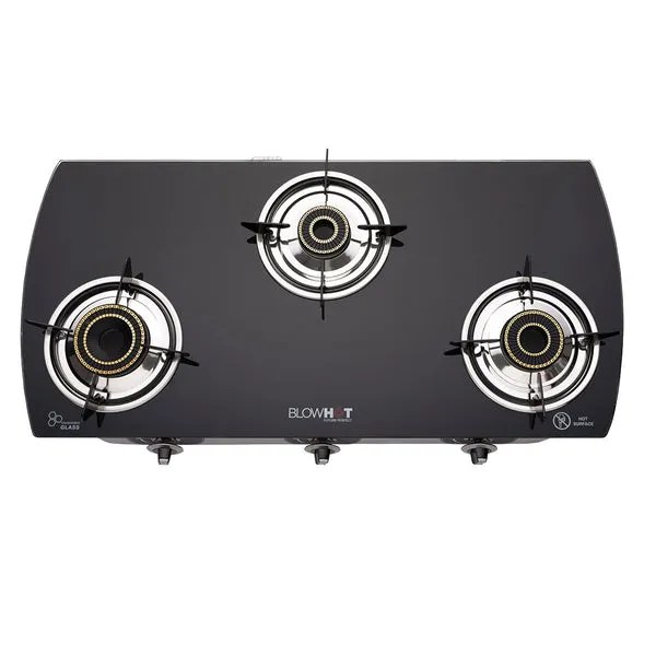 Blowhot Gas Stove 3 Burner JASPER 3B AUTO Black