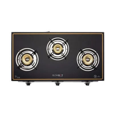 Blowhot Gas Stove 3 Burner Pearl 3B Auto Black