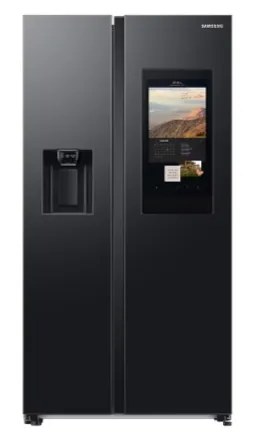 Samsung Side By Side Refrigerator 615 Litres 3 Star Inverter Family Hub LCD Wi-Fi Ice & Water Dispenser RS7HCG8543B1HL Black