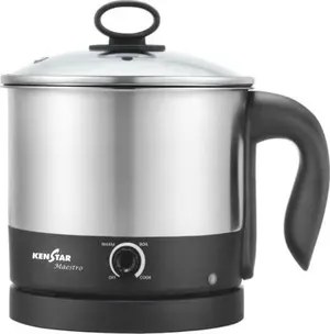 Kenstar Electric Kettle 1.2 Litre 600 Watts Multi Cooker Maestro Silver