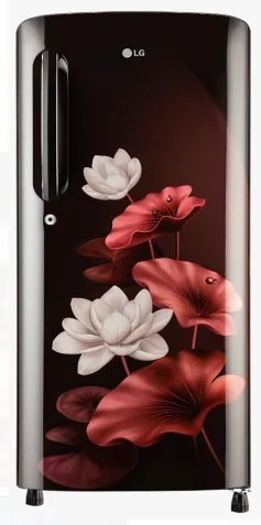 LG Single Door Refrigerator 185 Litres 3 Star GL-B201ASLD Scarlet Lotus
