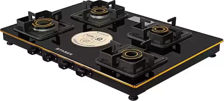 Faber Gas Stove 4 Burner PRINCE PLUS 4BB BK Black