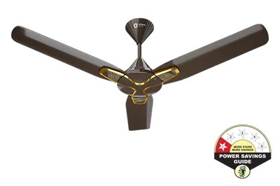 Orient Celling Fan 1200mm 1 Star Jazz Art Fire W HIC BRN Hickory Brown-Fire Waves