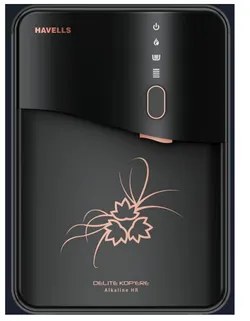 Havells Water Purifier RO 6.5 Litre RO+UV with Alkaline & High Recovery Delite Kop'ere Black & Copper