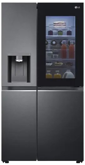 LG Side By Side Refrigerator 630 Litres Convertible 3 Star Inverter Wi-Fi Ice & Water Dispenser GL-X257AMC3 Matt Black