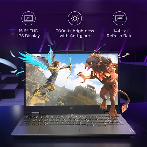 Lenovo Gaming Laptop i5-12450HX,12GB,512GB SSD,15.6 FHD,4GB RTX 2050, Backlit KB,Win 11,Office 2021 LOQ 83GS008BIN Luna Grey