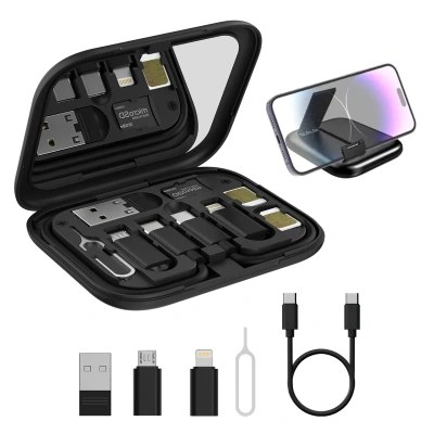 Portronics Mobile Accessories 60W Fast Charging Compact Storage Multiple Connectors POR 2579 Black