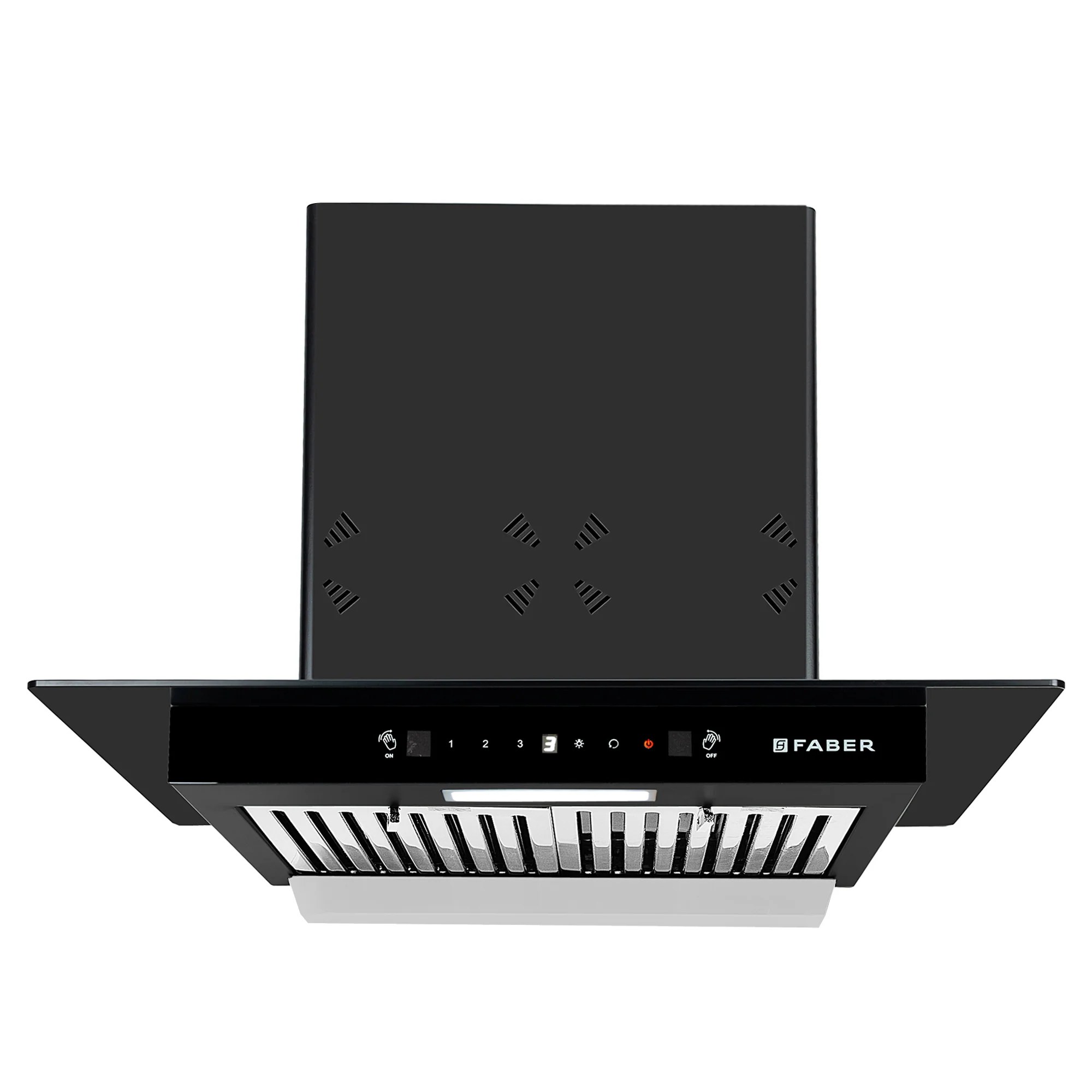 Faber Wall Mounted Chimney 60 cm 1400 m3/hr COSMOS 3D HC SC BK