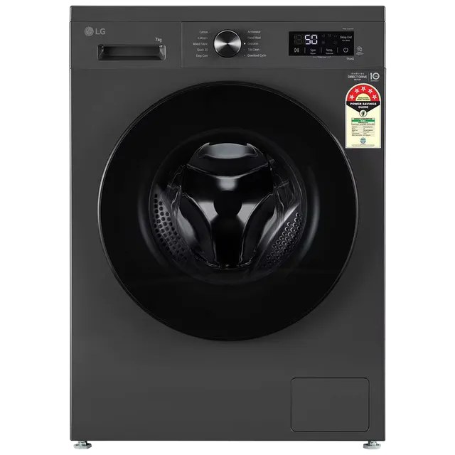 LG Front Load Automatic Washing Machine 7.0 Kg 5 Star Inverter FHB1207Z4M ThinQ (Wi-Fi) Middle Black