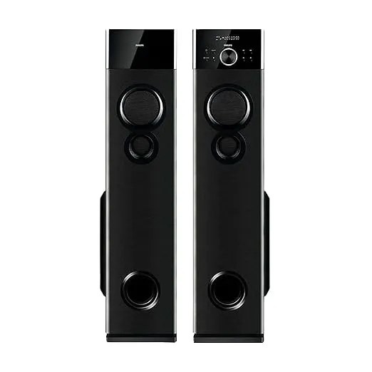 Philips Tower Speaker 2.0CH 130W with Bluetooth, Optical Connectivity Black SPA9125/94