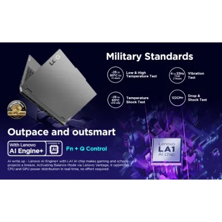 Lenovo Gaming Laptop i5-12450HX,12GB,512GB SSD,15.6 FHD,4GB RTX 2050, Backlit KB,Win 11,Office 2024 LOQ 83GS00MWIN LUNA GREY