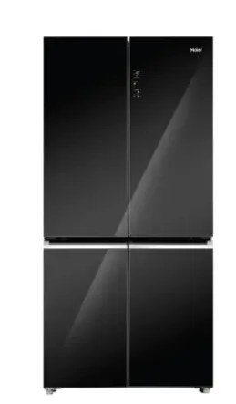 Haier French Door Refrigerator 630 Litres Convertible 3 Star Inverter Wi-Fi HRB-700KGU1 Black Glass