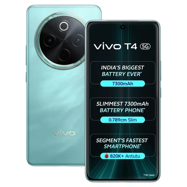 Vivo Android Smartphone T4 5G (12GB RAM, 256GB Storage/ROM) V2502 Emrald Blaze