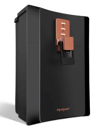 Eureka Forbes Water Purifier RO 5 Litre Aquaguard Enrich Superio RO+UV+SS 2X + 2 Alkaline bottel inside Black & Metallic Copper