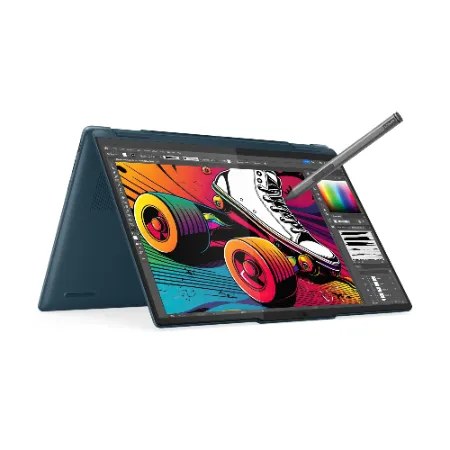 Lenovo Convertible Laptop Intel Core Ultra 5 AI Enabled 125H 16GB 512GB WINDOS 11 MSO 2024 TOUCH YOGA 7I 2 IN 1 83DJ00FTIN TIDAL TEAL