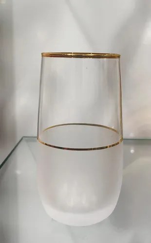 Whitegold Tumbler (Glass) Set 350 ml 6 Pcs DC-123 (Dekor Cam) White