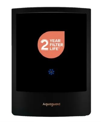 Eureka Forbes Water Purifier UV Aquaguard Enrich Crest UV 2X Inline Water Purifier with Active Copper Tech Black and Copper