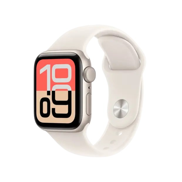 Apple Smart Watch SE 3 GPS 40mm MEH34HN/A Starlight Aluminium Case with Starlight Sport Band - S/M