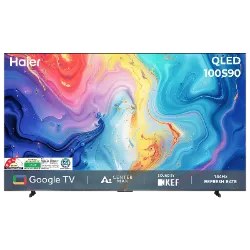 Haier QLED TV 254 cm (100 Inches) Android H100S90FUX Black