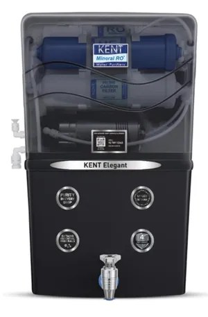 Kent Water Purifier RO 8 Litre RO + UF + TDS Control + UV in Tank Elegant-B 111097B Black