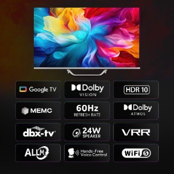Haier QLED TV 191 cm (75 inches) Android 75S800QT-P Black