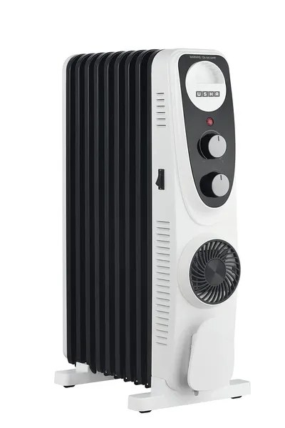 Usha OFR Room Heater 2300 Watts OIL FILED RADIATOR 11 FIN OFR 4211 FU PTC ISI Black