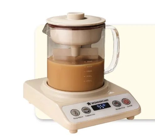 Wonderchef Tea Maker 500 ML 600 Watt 4cups Fully Automatic Chai Magic 63155129 Tan