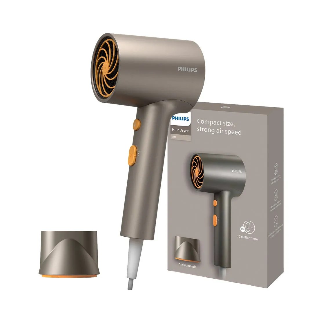 Philips Hair Dryer 1600W BHD321/06 Grey