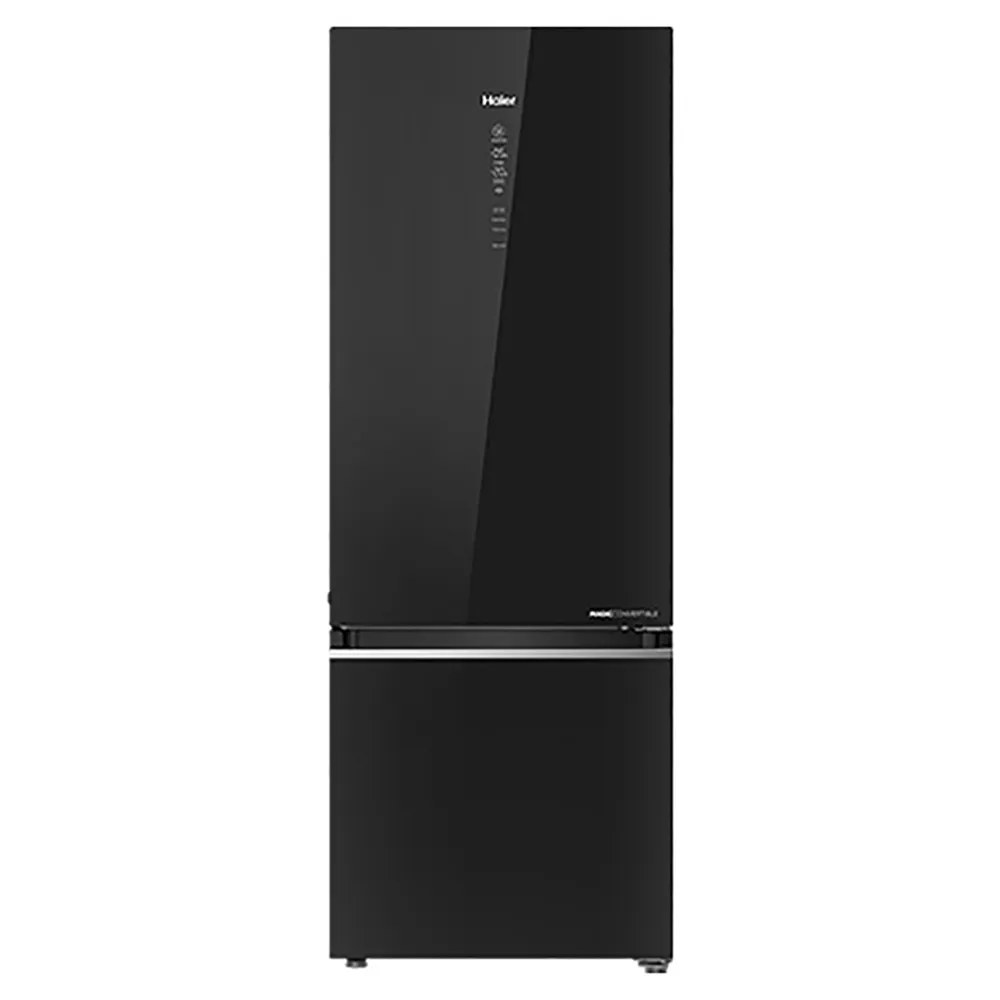Haier Bottom Freezer Refrigerator 355 Litres 2 Star Inverter HRB-4052PKGA-P Black Glass
