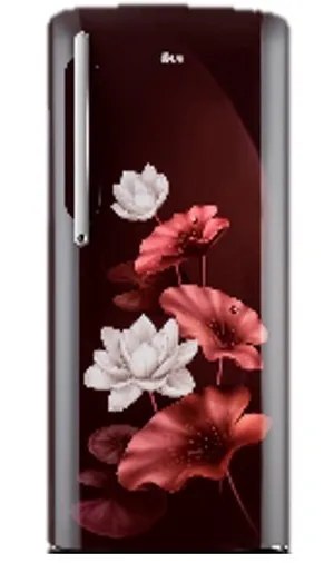 LG Single Door Refrigerator 201 Litres 3 Star Inverter GLD2136YHSL Scarlet Lotus
