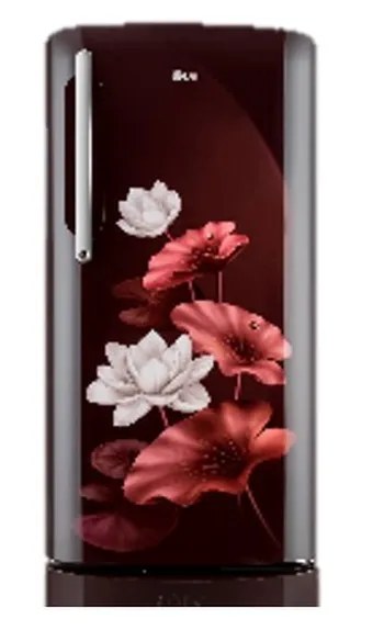 LG Single Door Refrigerator 201 Litres 5 Star Inverter BD GLD2156ZHEL Scarlet Lotus