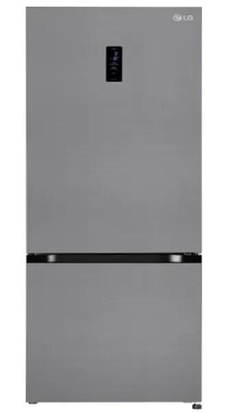 LG Bottom Freezer Refrigerator 340 Litres convertible 2 Star Inverter Wi-Fi GLB3426BDPZ Shiny Steel