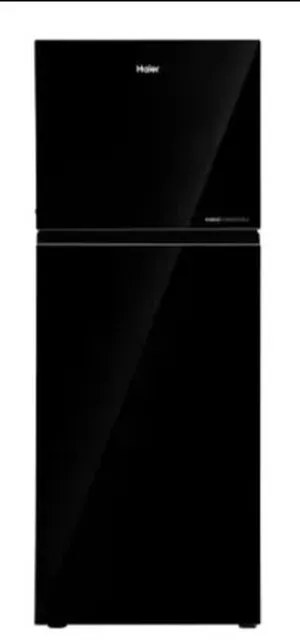 Haier Double Door Refrigerator 268 Litres Convertible 2 Star Inverter HRF-3182PKGA-P Black Glass