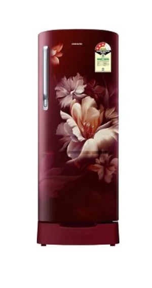 Samsung Single Door Refrigerator 183 Litres 3 Star Inverter BD RR20H2823RZ/NL Midnight Blossom Red